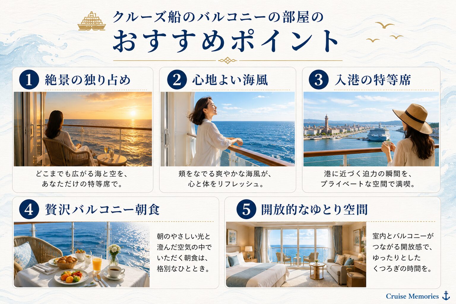 バルコニー客室の魅力