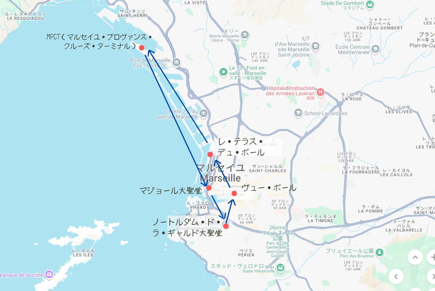 マルセイユ寄港地観光 完璧なタイムスケジュール