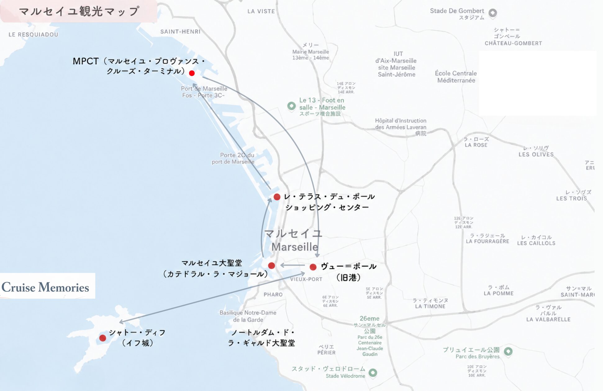 マルセイユ観光地図