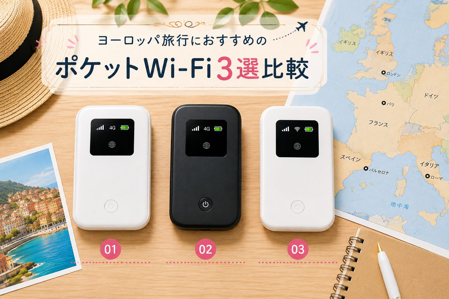 海外WiFiレンタル3社を実際に見積もってみた｜ヨーロッパ周遊クルーズで本当に必要な容量・料金は？